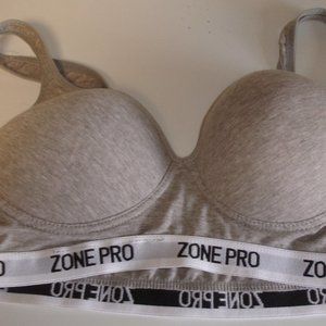 Pro Zone sports bra gray size LG NWOT